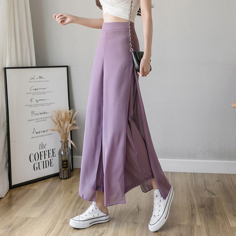 Ice Silk Chiffon Wide Leg Pants | 168DEAL