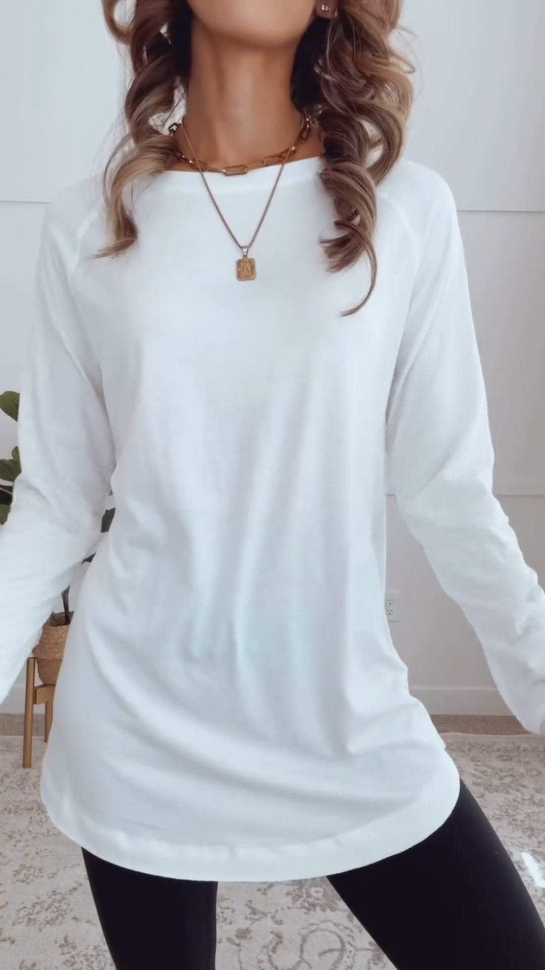 🔥Flash Sale 49% off 🎁Round Neck Casual Solid Color Top