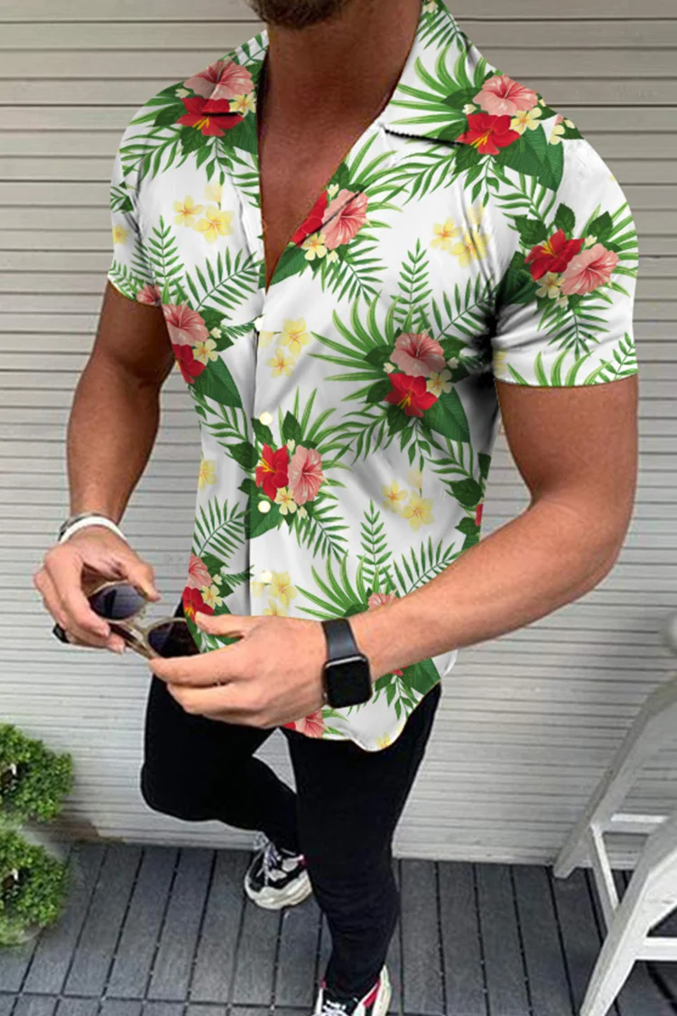 Botanical Print Casual Shirt