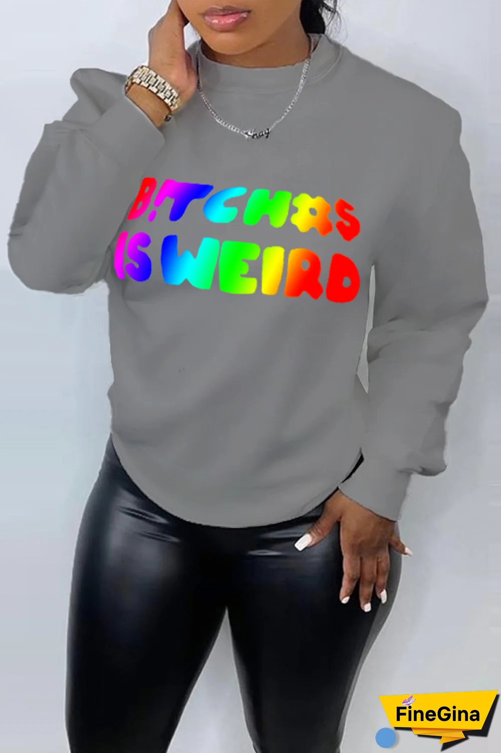 Yellow Street Vintage Print Patchwork Letter O Neck Tops