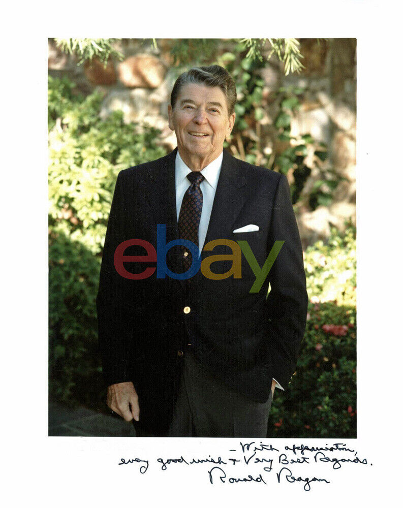 Ronald Reagan Autographed 8x10 Signed Photo Poster painting reprint