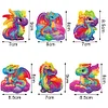 6Pcs/set Diamond Painting Rainbow Pterodactyl Fridge Magnet