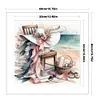 Beach Chair Flower Hat-11CT Stamped Cross Stitch 40*40cm/15.75*15.75in