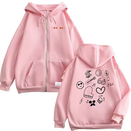 BTS Permission To Dance Zip Hoodie | Oversized Kpop Hoodie