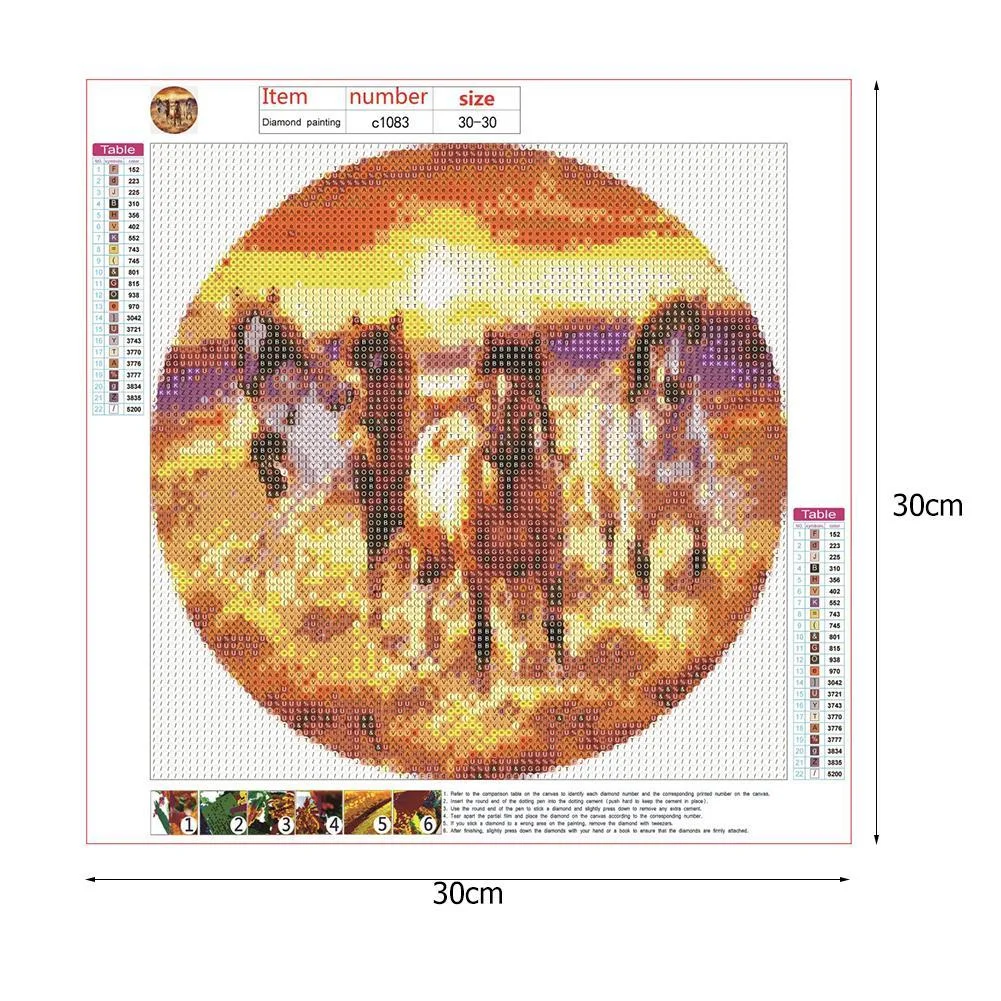 Diamond Painting - Full Round Drill - Horse(30*30cm)