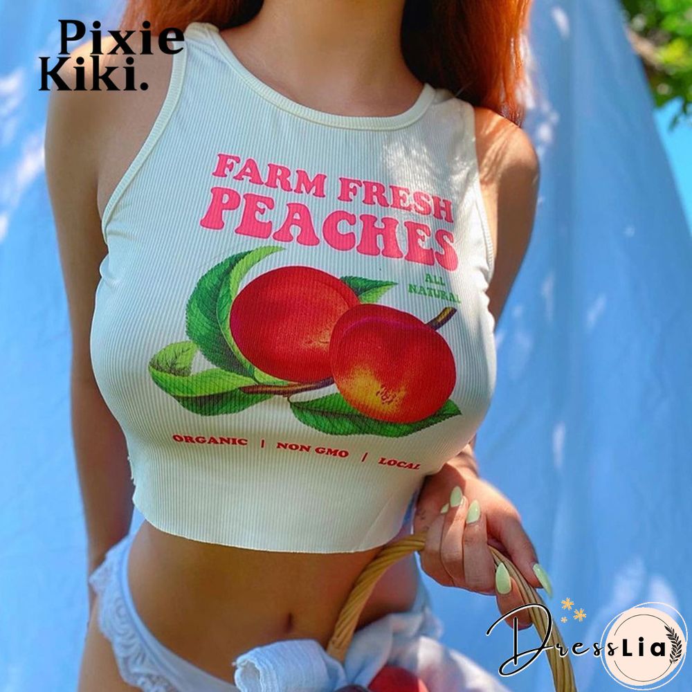 Y2K Style Tops Cute Outfits For Women Summer Clothes Sexy Letter Cartoon Printed Rib Crop Tank Top E Girl P98 Bz10