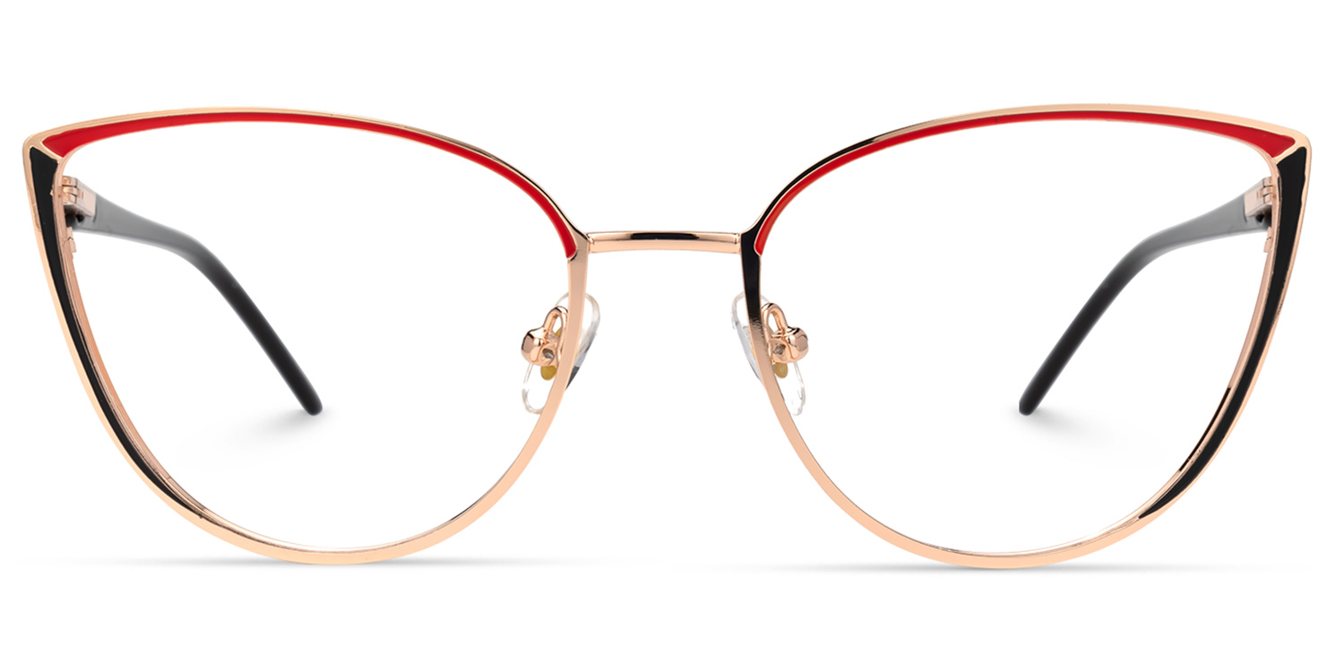 Ailsa Rot-Schwarz Cateye Brille Rot-Schwarz