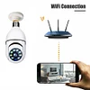  E26 Bulb Camera 5MP WiFi 2.4GHz 5GHz Pan/Tilt 10X Zoom Automatic Tracking Color Night Motion Detection 2-Way Audio SD Card Recording