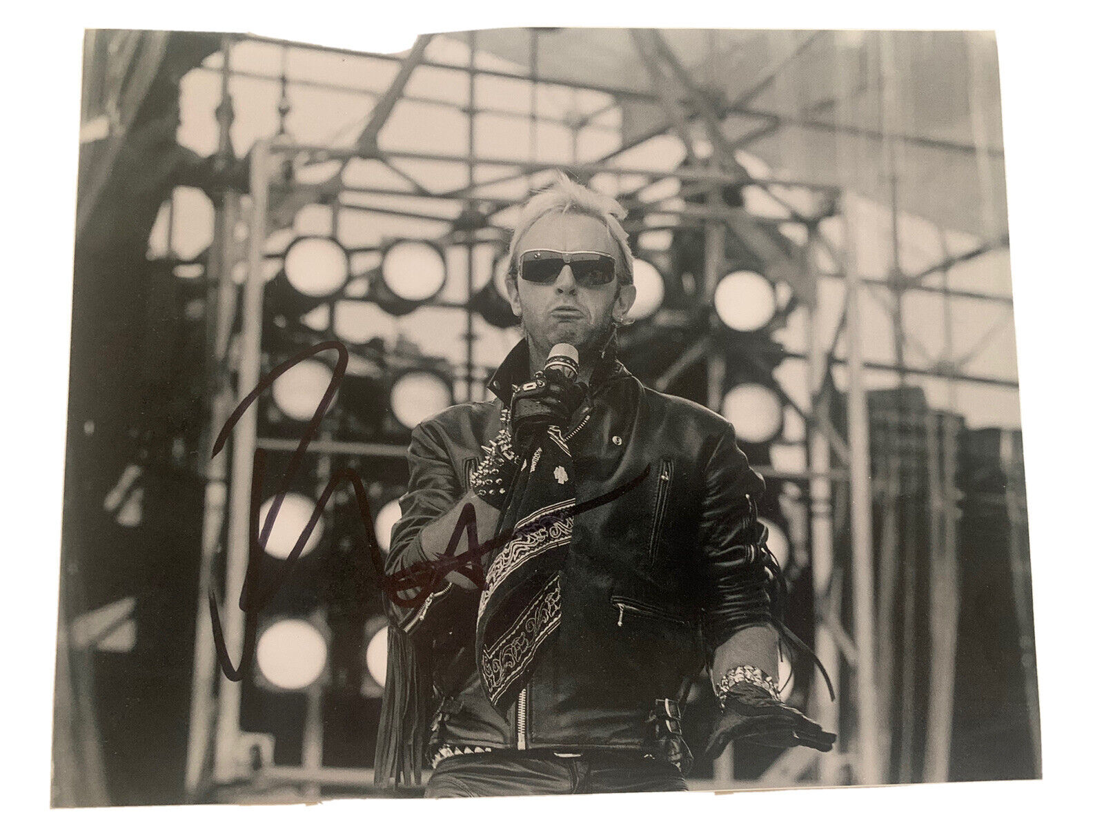 Rob Halford Judas Priest British Steel Signed 8x10 LP Photo Poster painting Beckett Certified #1