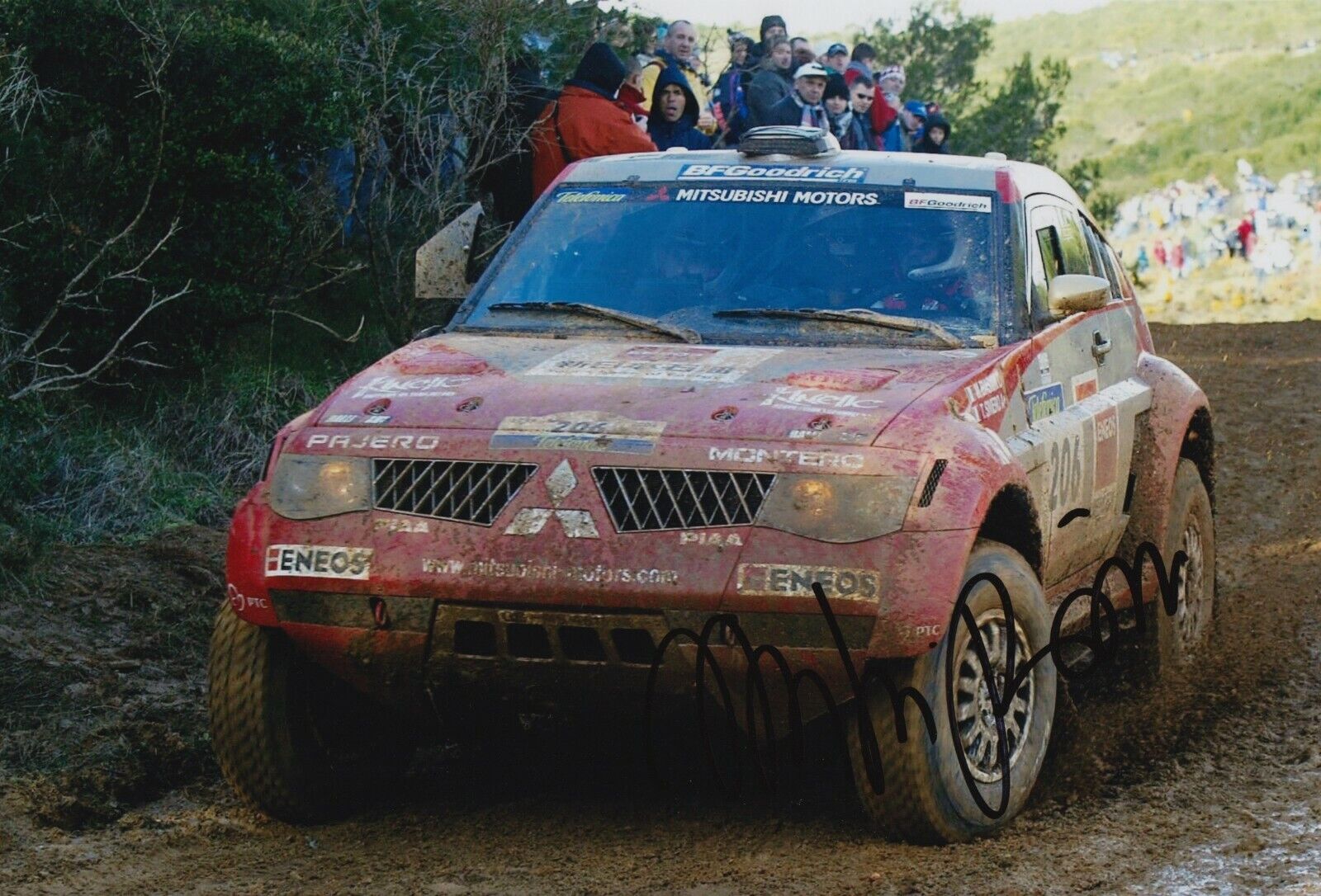 Miki Biasion Hand Signed 12x8 Photo Poster painting - Mitsubishi Rally Autograph.