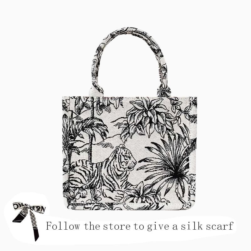 Luxury Designer Handbag for Women Shoulder Bag High Quality Jacquard Embroidery Brand Shopper Beach with Short Handles Tote Bags