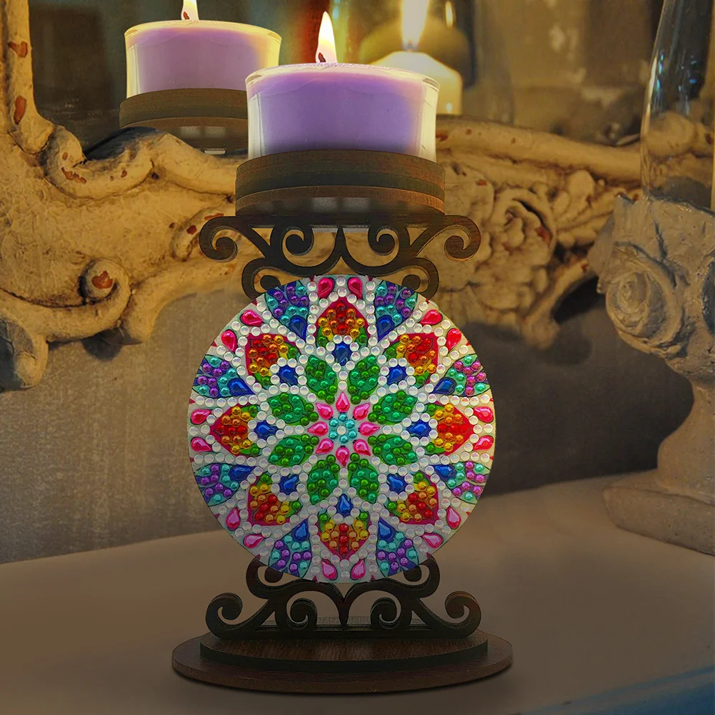 DIY Mandala Diamond Painting Candle Holder Ornaments Aromatherapy Candle Holder