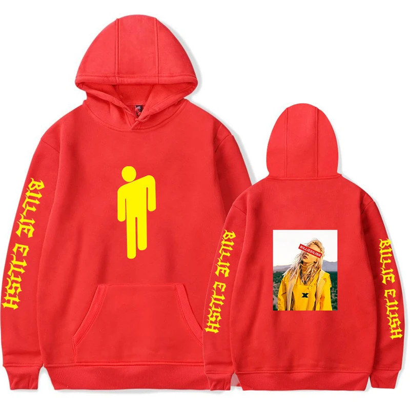 billie eilish red sweatshirt