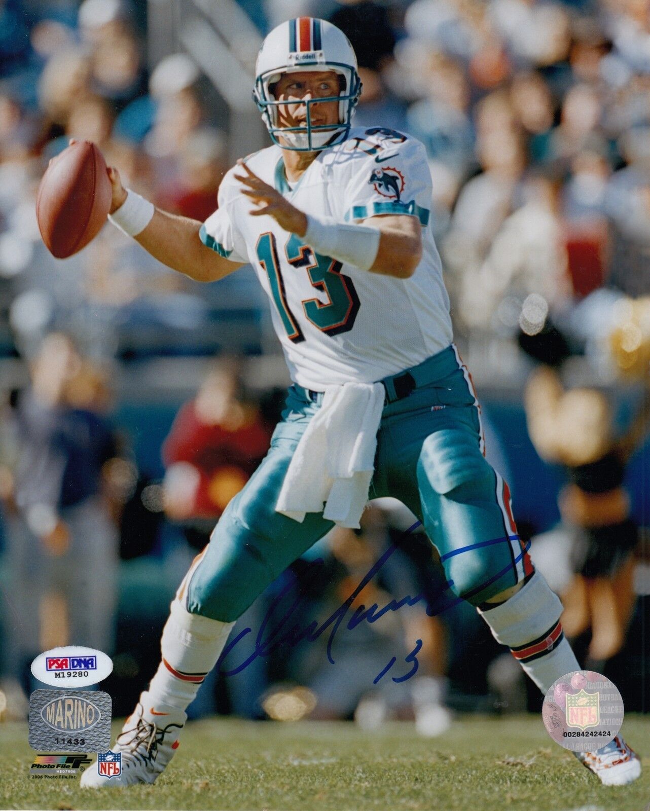 Dan Marino #0 8x10 Signed W/PSA 8x10 Photo Poster painting Miami Dolphins 082618