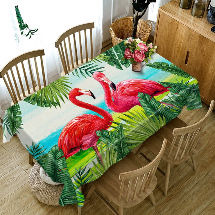 

Natural Scenery Flamingo Tropic - 3D Tablecloth, 140*140cm, 501 Original
