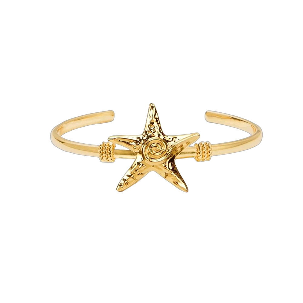 Gold Starfish Bangle