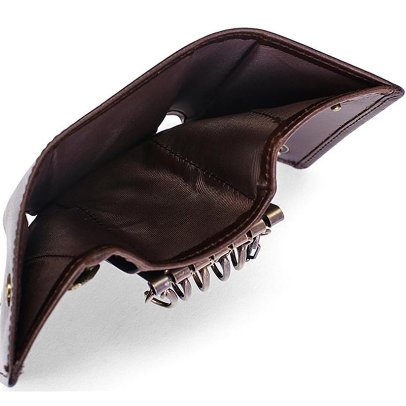 Small Casual Leather Key Case Change Purse