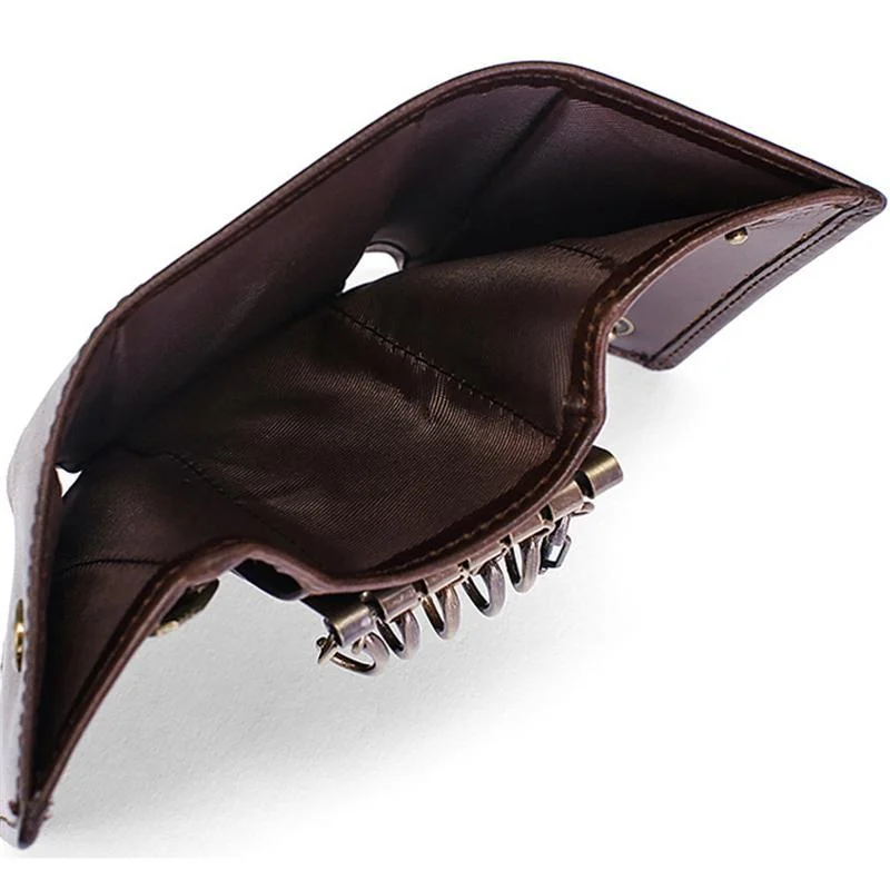 Small Casual Leather Key Case Change Purse