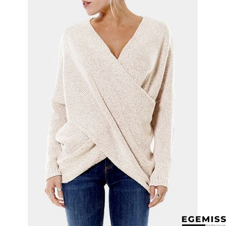 Casual Long Sleeve Knitting Sweater | EGEMISS