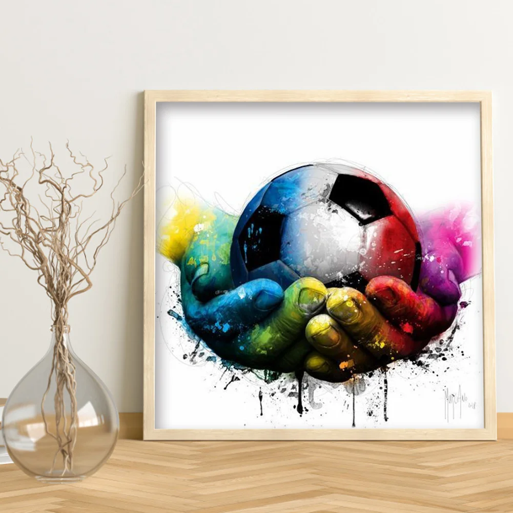 Diamond Painting - Full Round Drill - Football(30*30cm)