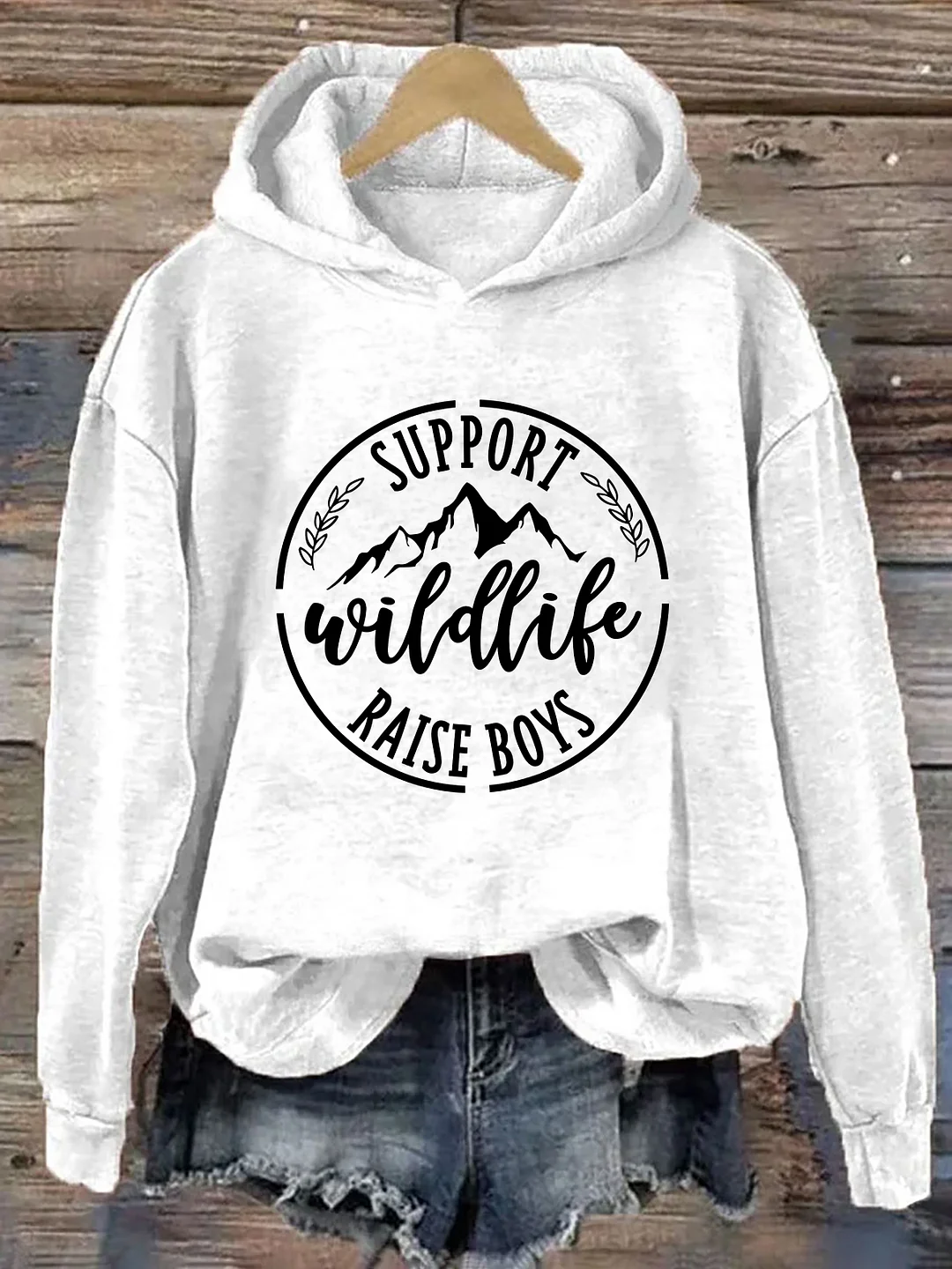 Support Wildlife Raise Boys Hoodie