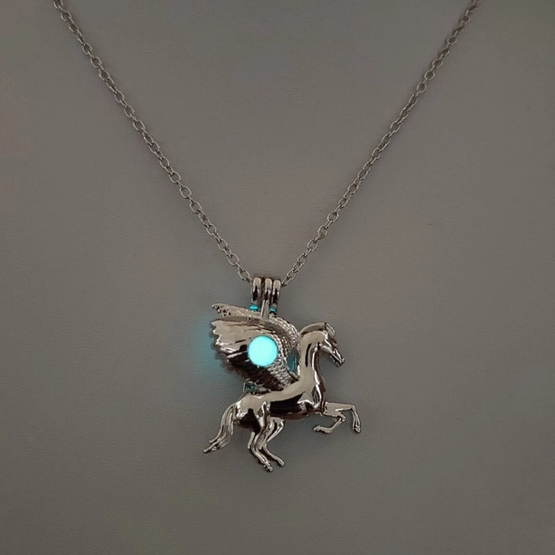 Luminous Hollow Diy Cage Christmas Tree Women’s Necklace