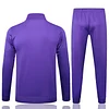 Joyfball 2025/2026 Kids Size Real Madrid Long Zipped Jacket purplee Retro version Soccer Jersey 1:1 Thai Quality 