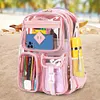 PVC Clear Outdoor Backpack Multi Pocket Transparent Sports Backpack Hiking Bag