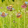 (US Local)6Pcs Diamond Painting Kits Garden Stakes Diamond Art Kits Garden Decor (Bee C)