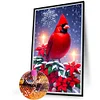 Diamond Painting-5D Full Round Drill Christmas Cardinals(60*40 cm)
