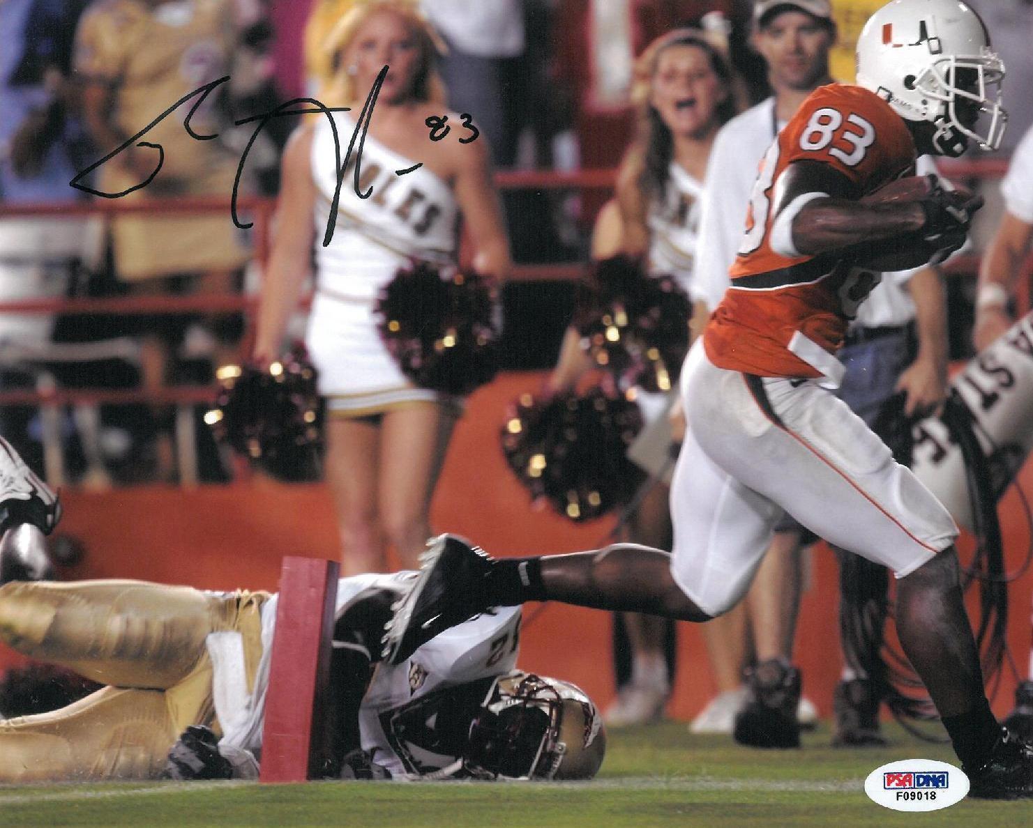 Sinorice Moss Signed Miami Hurricanes Autographed 8x10 Photo Poster painting (PSA/DNA) #F09018