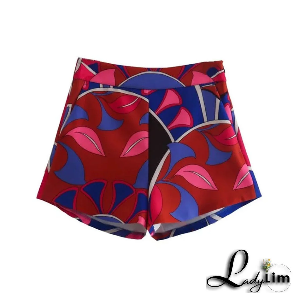 Single-breasted Printed Shirt and Bottom