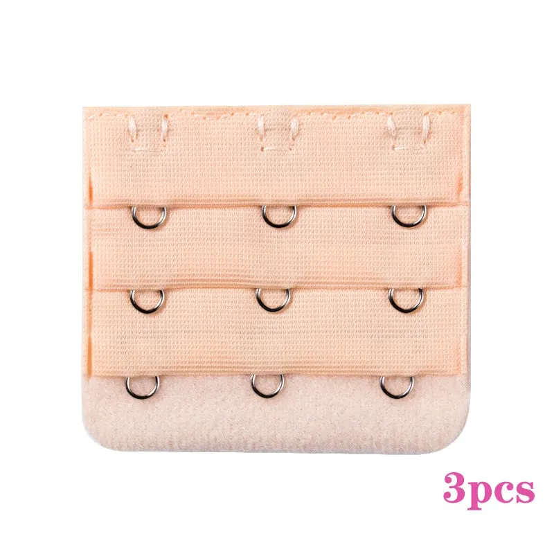 3PCS Bra Extension Lingerie Strap Extender Replacement Womens Accessoires With 3 Hooks Bar Extender Buckle Extension Lingerie