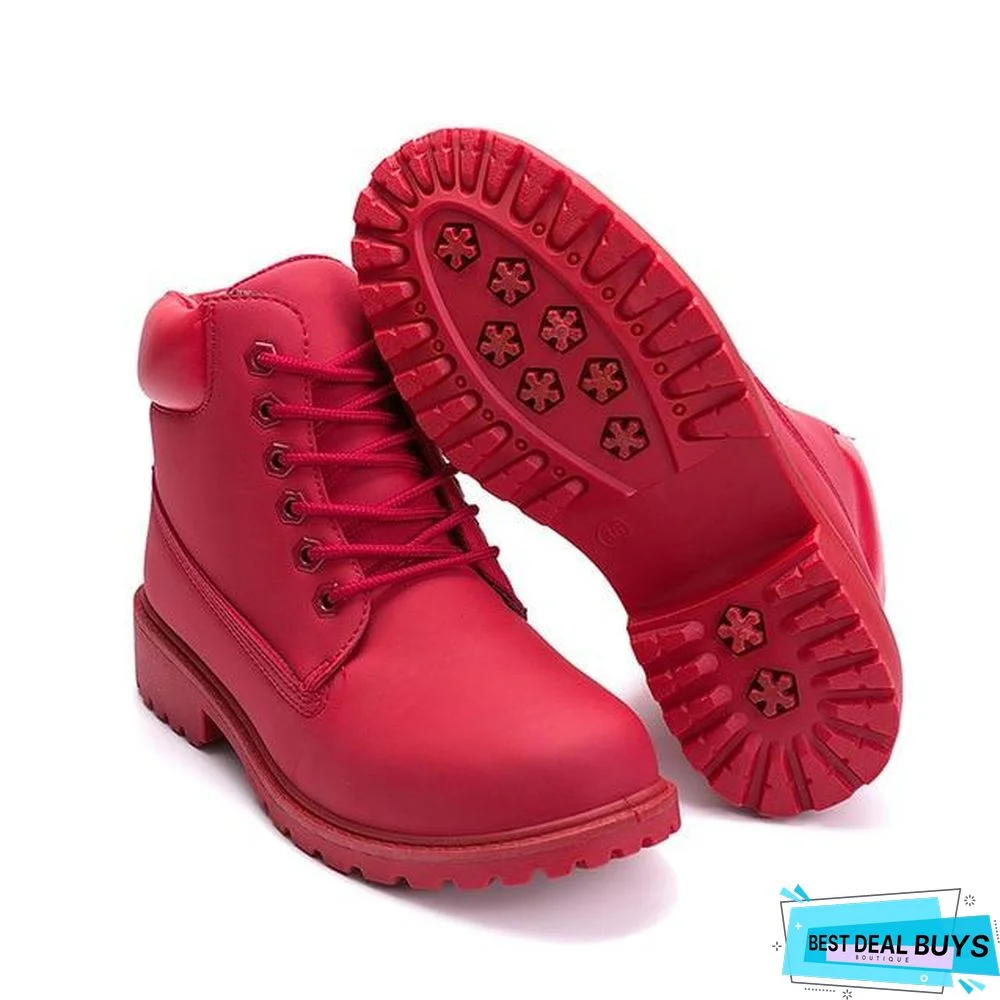 Autumn Early Winter Shoes Women Flat Heel Boots Fashion Keep warm Women's Boots Brand Woman Ankle Botas