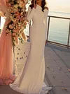 Beaded Decorate Off-The-Shoulder Long Sleeve Slim Elegant Maxi Dress