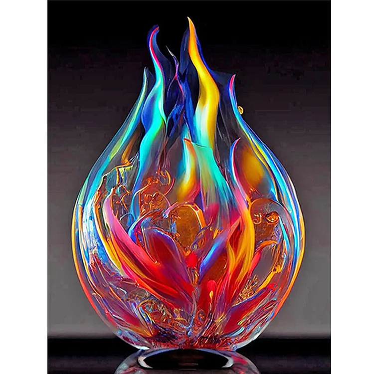 Oil Paint By Numbers - Glass Fire 40*50CM