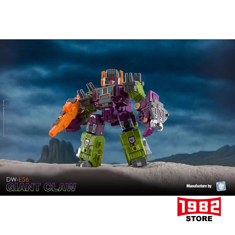 Dr.Wu DW-E56 Giant Claw Scorponok Mini Transformable Action Figure 3.9 Inch Third Party Transformable Robot Scorpion Battle Fortress Mode Collectible Figure Set with 2 Mini Figures