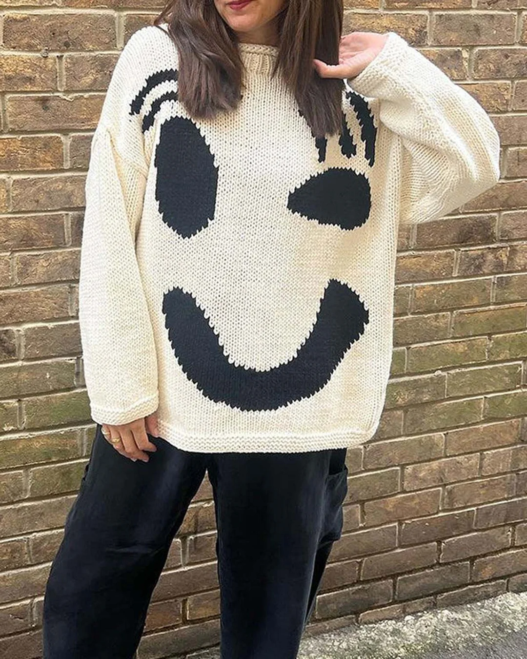 SMILEY PRINT SWEATER 2a0e