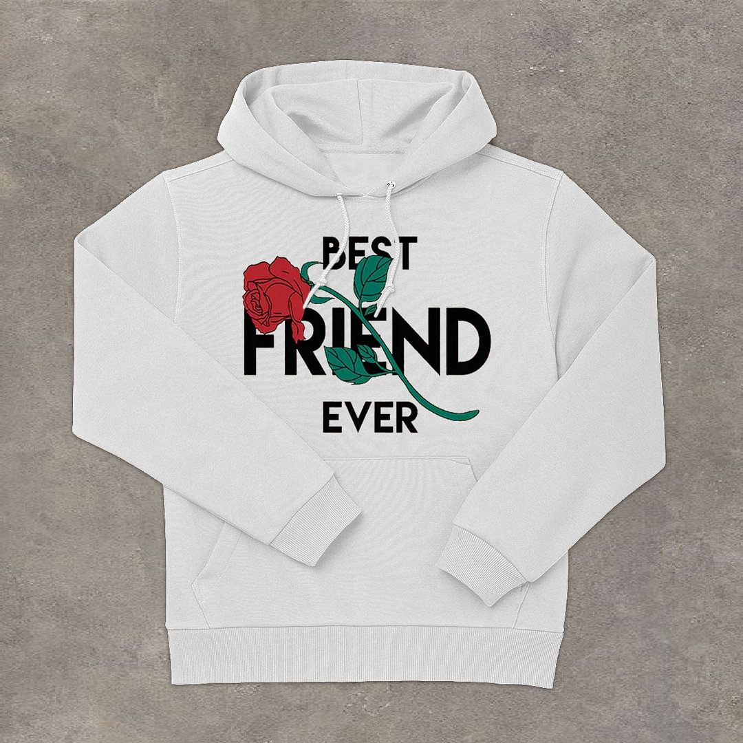 retro street print hoodie