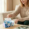 Lilies and Birds DIY PU Diamond Painting Tissue Box Kit Desktop Tissue Holder with Rhinestone Diamond Desk Decorative Tissue Box for Adults Desktop Storage Organizer