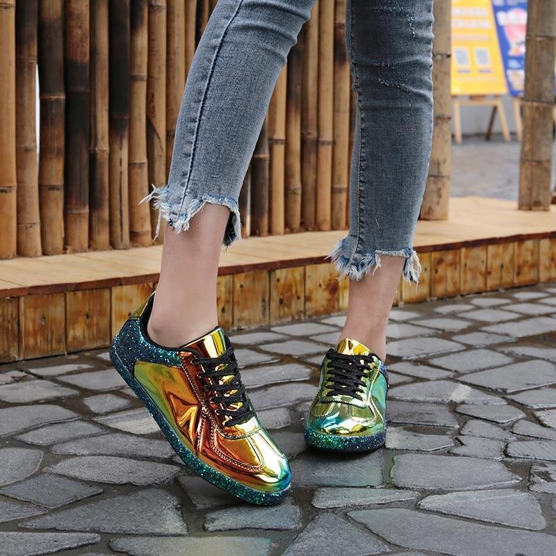 WOMEN GOLD GLITTER SNEAKERS- Catchfuns - Offers Fashion and Quality Sneakers