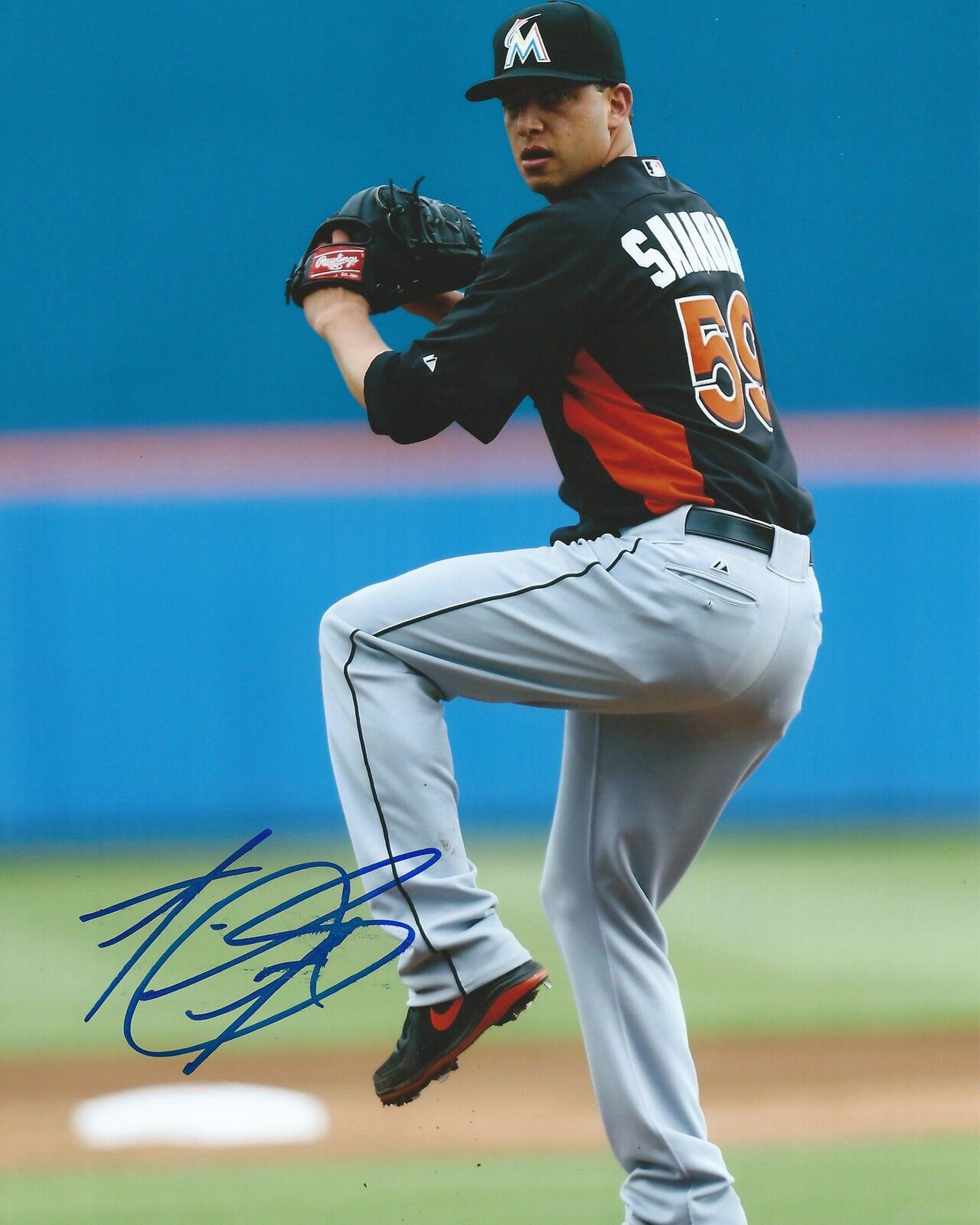 **GFA Miami Marlins *ALEX SANABIA* Signed 8x10 Photo Poster painting A2 COA**