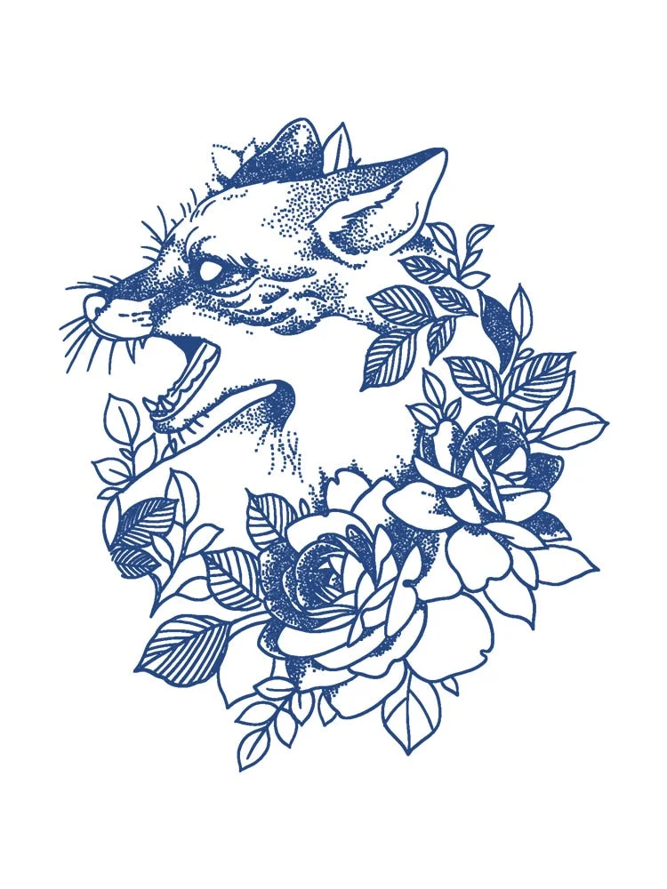 KT51-100 Semi-permanent herbal juice tattoo sticker flower arm clavicle non-reflective simulation tattoo big picture