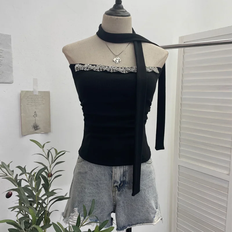 Nigikala Nigikala Shooting Around The Neck Fluttering Heavy Industry Nail Drill Chest Sleeveless Top With Chest Pad Short Cash Folding Vest 9198