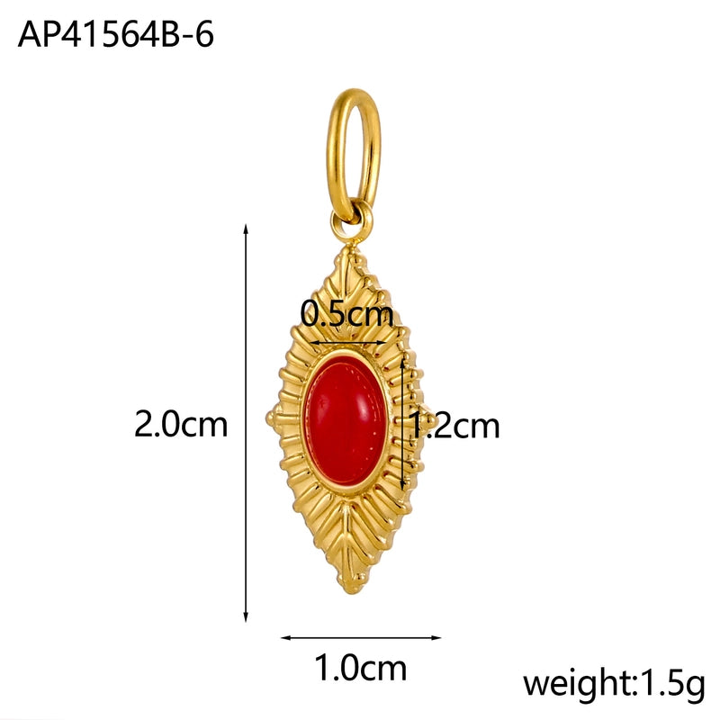 1 Piece 20 * 10mm 304 Stainless Steel Oval Pendant Jewelry Accessories