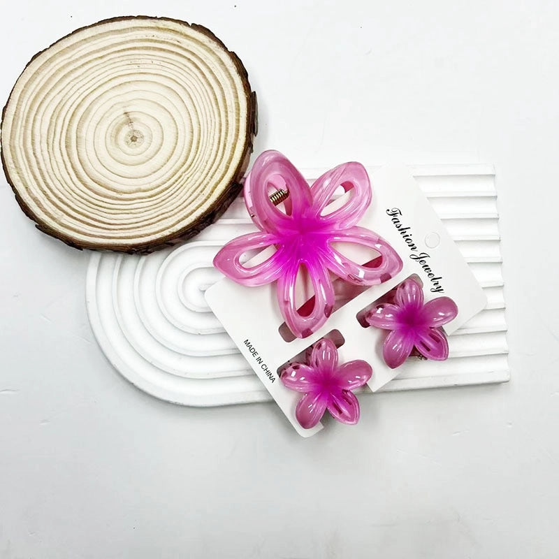 Vacation Modern Style Women’s Flower Resin Hair Claws