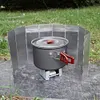 16 Plates Camping Stove Windscreen Aluminum Alloy Stove Windshield for Picnic