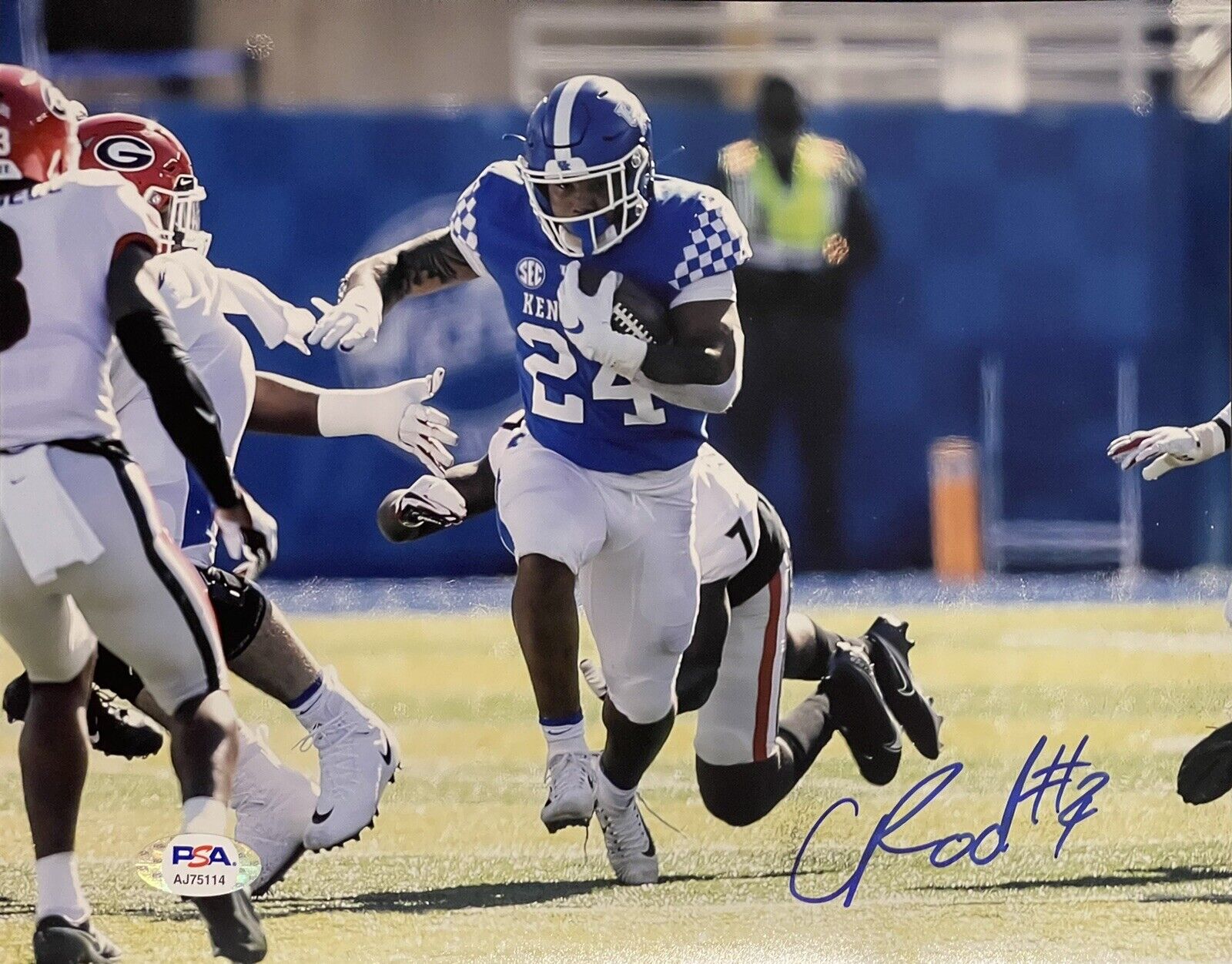 Chris Rodriguez Jr Signed Autographed Kentucky Wildcats 8x10 Photo Poster painting PSA/DNA