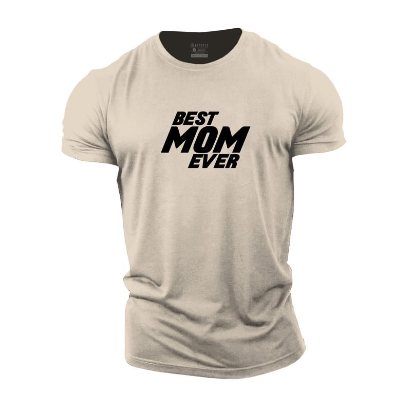 Cotton Best Mom Ever Pattern T-shirts tacday