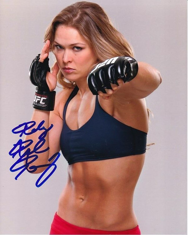 Rowdy ronda rousey signed autographed Photo Poster painting rare